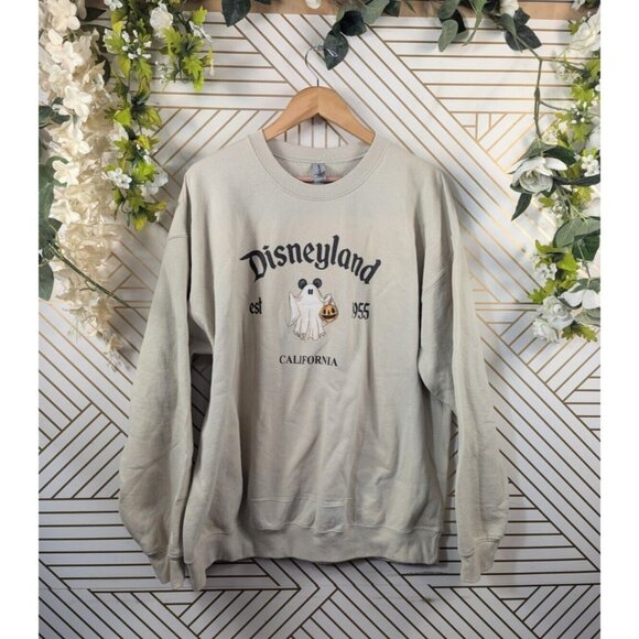 Disneyland Est 1955 Women's California Ghost Mickey Mouse Gildan Sweatshirt XL - Picture 1 of 9